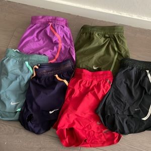 LOT OF 7 Nike running aeroswift shorts